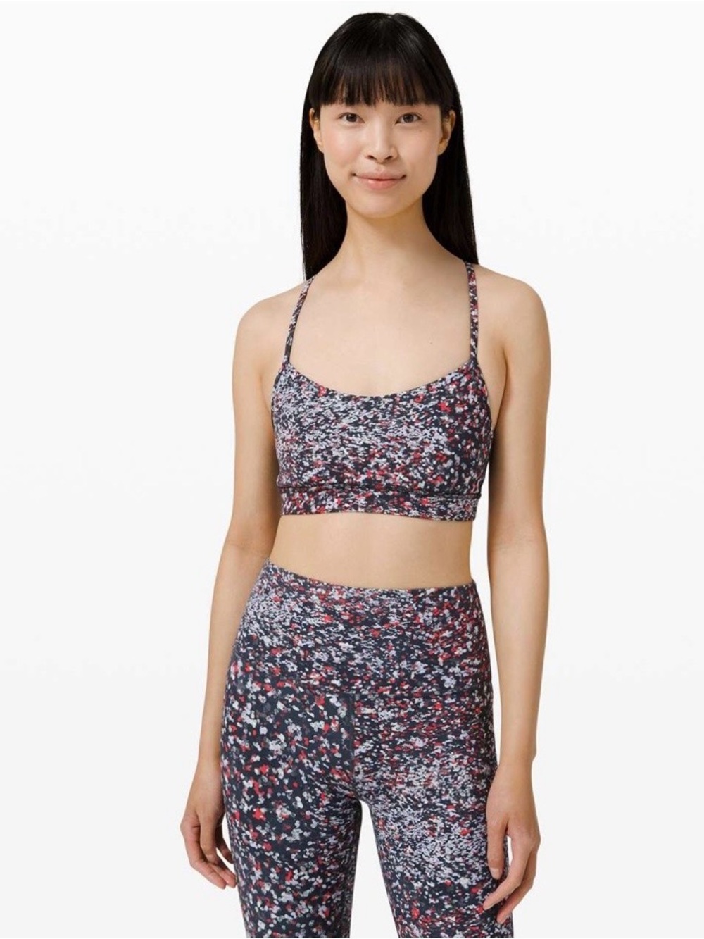 Lululemon Flow Y Bra Nulu *Light Support A–C Cups
Water Blossom Multi size 4 EUC